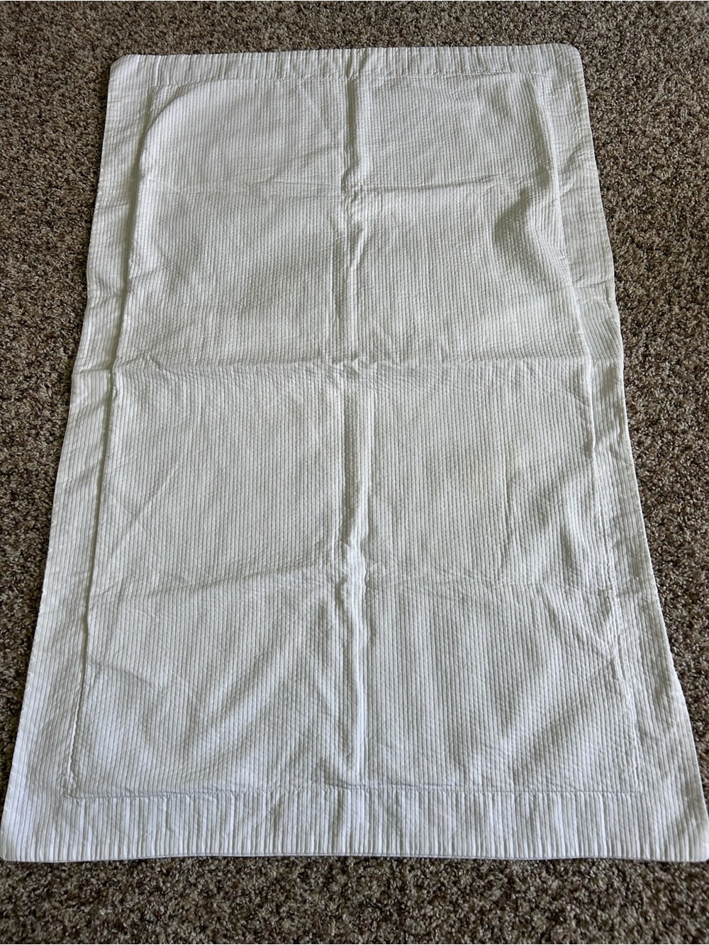 Restoration Hardware White 100% Cotton Waffle Weave Pillow Sham 23” x 36”
